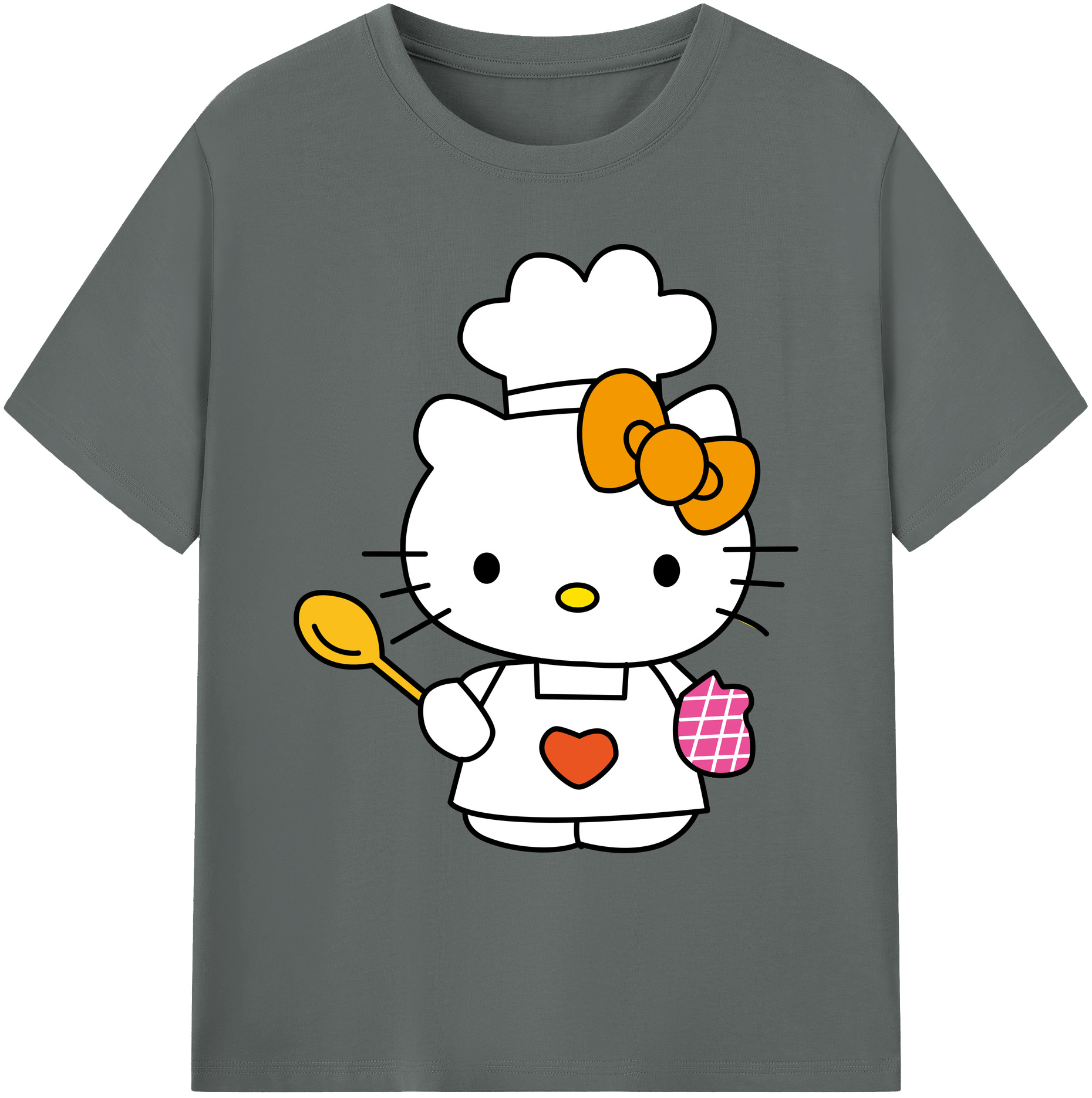 （画像用） Hello Kitty ハローキティ 綿100％ メンズ半袖Tシャツ｜肌触りやわらか＆通気性